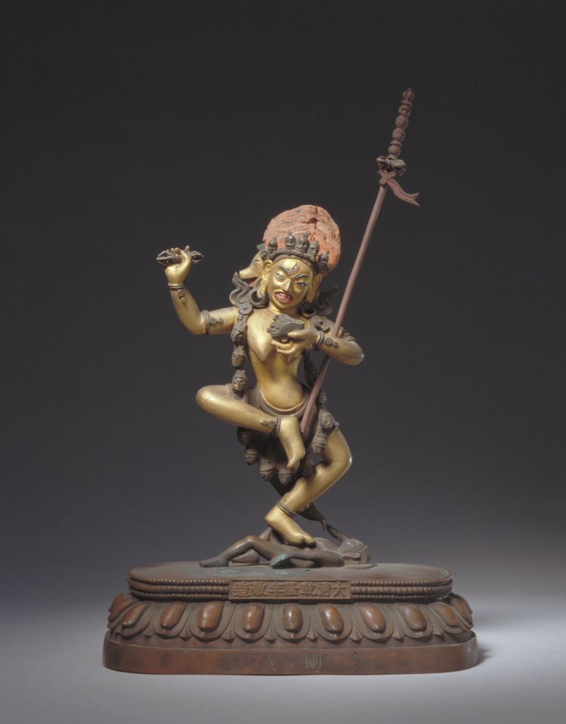 图片[1]-Bronze gilded statue of Vajra Hai-China Archive